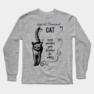 Spirit animal cat black Long Sleeve T-Shirt